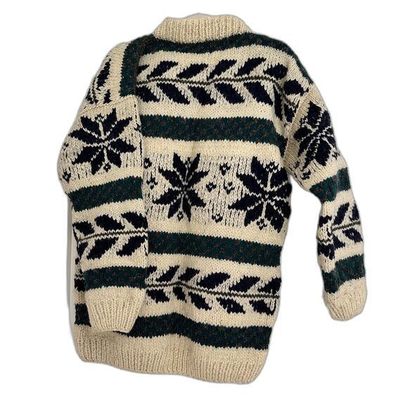 Vintage Artesanias Ishka Sweater Wool Chunky Knit Pullover Made in Ecuador - Picture 2 of 5